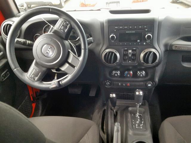 1C4BJWDG6FL509548 - 2015 JEEP WRANGLER U RED photo 9
