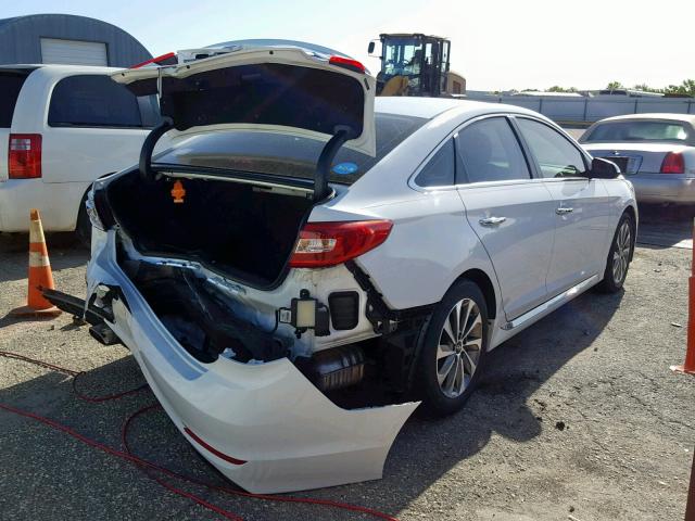 5NPE34AF0GH423519 - 2016 HYUNDAI SONATA SPO WHITE photo 4