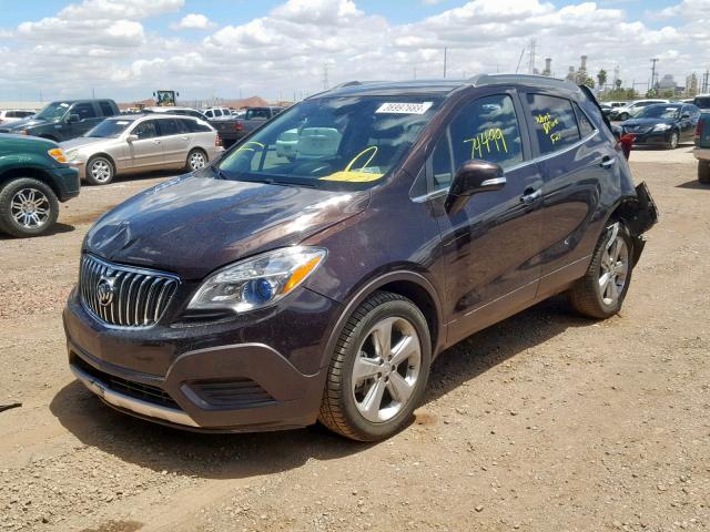 KL4CJASBXFB057182 - 2015 BUICK ENCORE MAROON photo 2