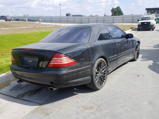 WDBPJ75J94A043143 - 2004 MERCEDES-BENZ CL 500 BLACK photo 4