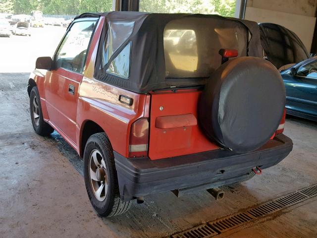 2CNBE18U3N6915796 - 1992 GEO TRACKER RED photo 3