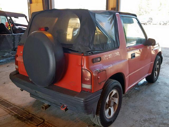 2CNBE18U3N6915796 - 1992 GEO TRACKER RED photo 4