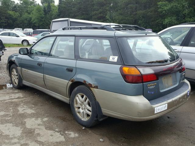 4S3BH675427635416 - 2002 SUBARU LEGACY OUT TEAL photo 3