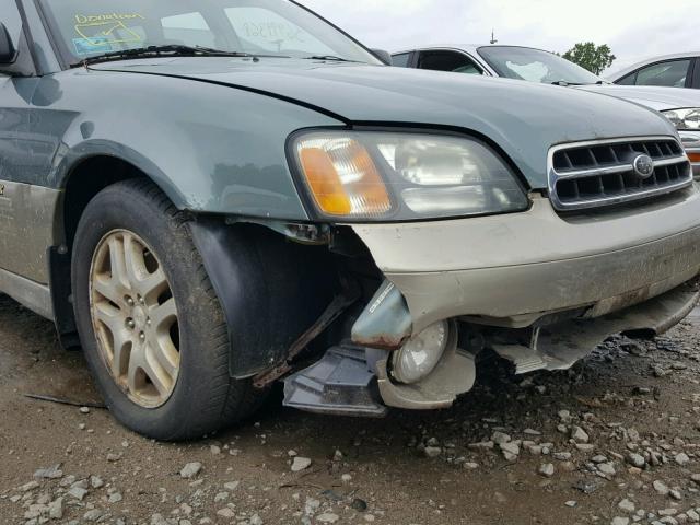 4S3BH675427635416 - 2002 SUBARU LEGACY OUT TEAL photo 9