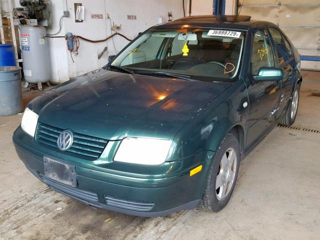 3VWSS29M81M012526 - 2001 VOLKSWAGEN JETTA GLS GREEN photo 2