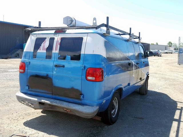 2B7HB11Y32K145610 - 2002 DODGE RAM VAN B1 BLUE photo 4