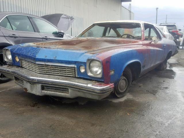 4D37H4Z134626 - 1974 BUICK CENTURY BLUE photo 2