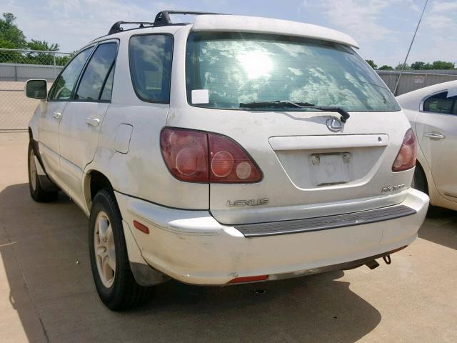 JT6GF10U4X0036880 - 1999 LEXUS RX 300 WHITE photo 3