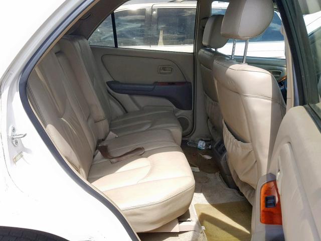 JT6GF10U4X0036880 - 1999 LEXUS RX 300 WHITE photo 6