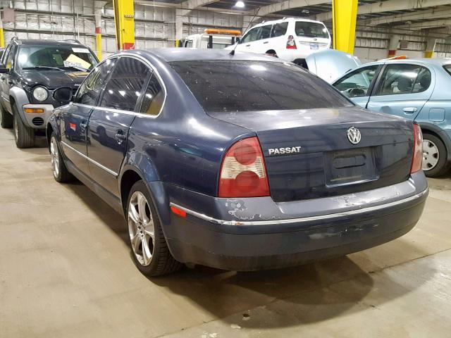 WVWPD63B94P194561 - 2004 VOLKSWAGEN PASSAT GLS BLUE photo 3