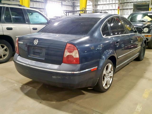 WVWPD63B94P194561 - 2004 VOLKSWAGEN PASSAT GLS BLUE photo 4