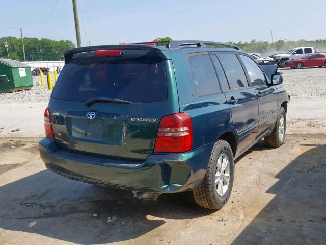 JTEGF21AX30115575 - 2003 TOYOTA HIGHLANDER GREEN photo 4