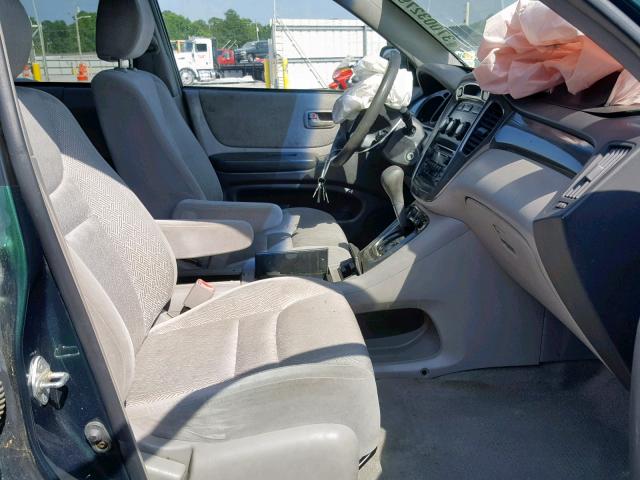 JTEGF21AX30115575 - 2003 TOYOTA HIGHLANDER GREEN photo 5