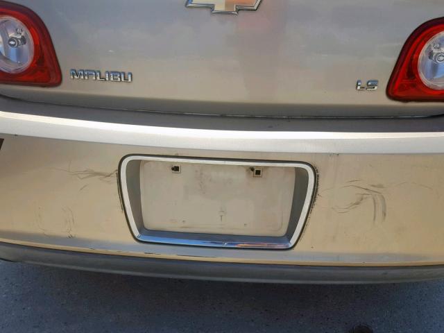 1G1ZG57B18F191601 - 2008 CHEVROLET MALIBU LS GOLD photo 9