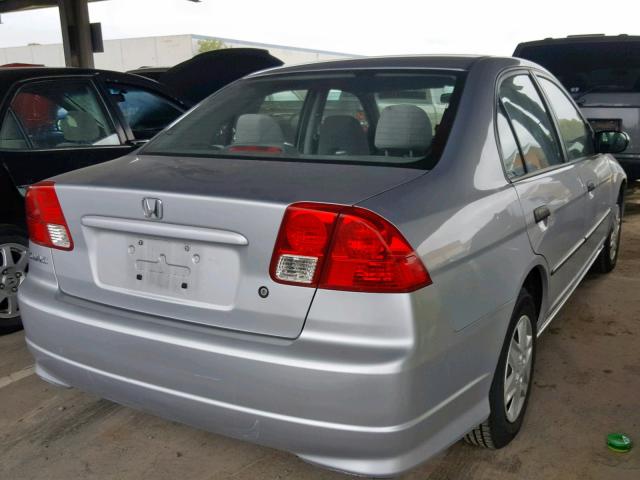 2HGES16385H561896 - 2005 HONDA CIVIC DX V SILVER photo 4