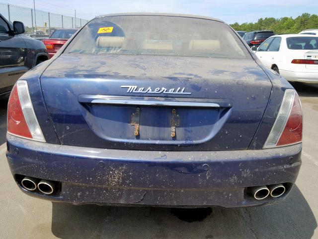 ZAMFE39AX70032131 - 2007 MASERATI QUATTROPOR BLUE photo 10