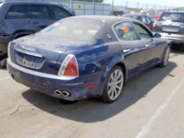 ZAMFE39AX70032131 - 2007 MASERATI QUATTROPOR BLUE photo 4