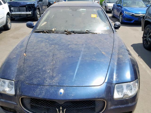 ZAMFE39AX70032131 - 2007 MASERATI QUATTROPOR BLUE photo 7