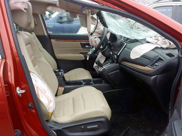 2HKRW2H99HH677051 - 2017 HONDA CR-V TOURI RED photo 5