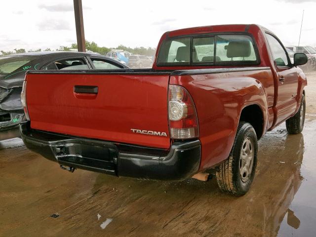 5TENX4CN3AZ701617 - 2010 TOYOTA TACOMA RED photo 4