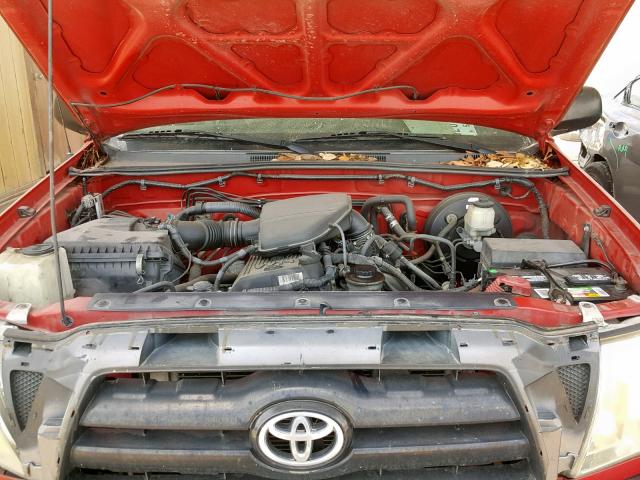 5TENX4CN3AZ701617 - 2010 TOYOTA TACOMA RED photo 7