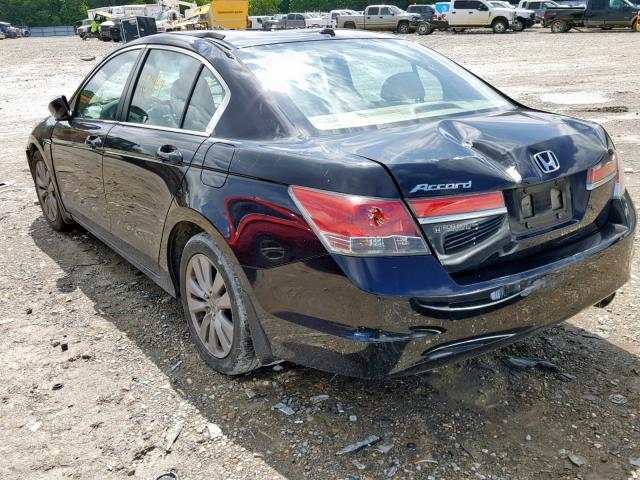 1HGCP2F86CA217991 - 2012 HONDA ACCORD EXL BLACK photo 3