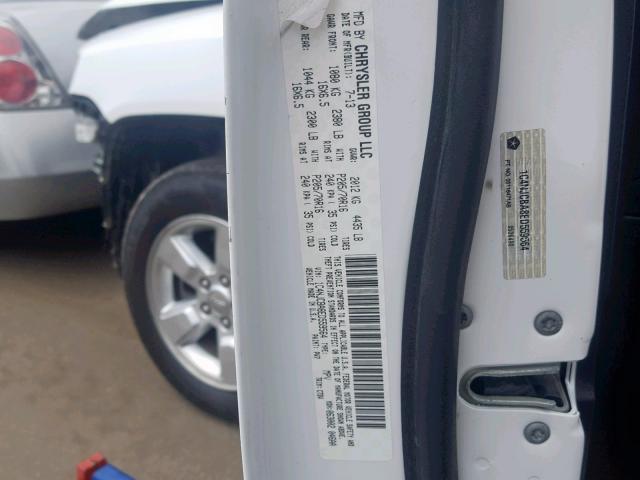 1C4NJCBA8ED559564 - 2014 JEEP COMPASS SP თეთრი ფოტო 10