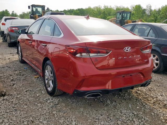 5NPE34AF9JH725463 - 2018 HYUNDAI SONATA SPO BURGUNDY photo 3