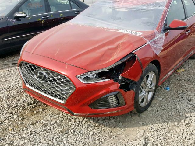 5NPE34AF9JH725463 - 2018 HYUNDAI SONATA SPO BURGUNDY photo 9