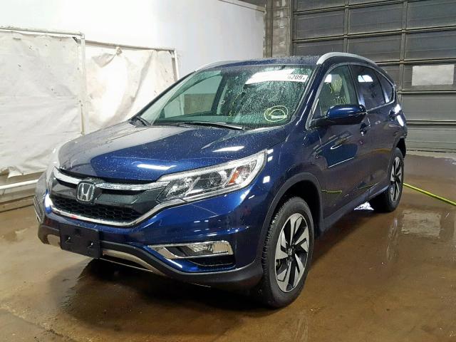 5J6RM4H99GL126415 - 2016 HONDA CR-V TOURI BLUE photo 2