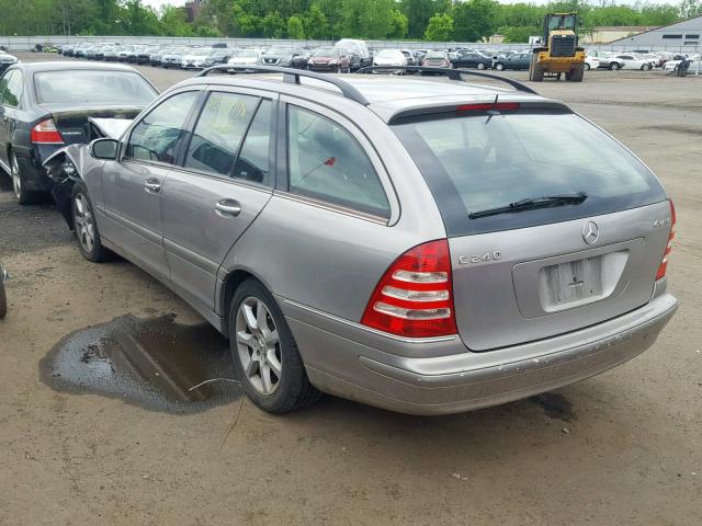 WDBRH81J25F671212 - 2005 MERCEDES-BENZ C 240 SPOR SILVER photo 3