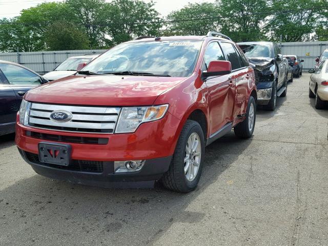 2FMDK4JC7ABB17419 - 2010 FORD EDGE SEL RED photo 2