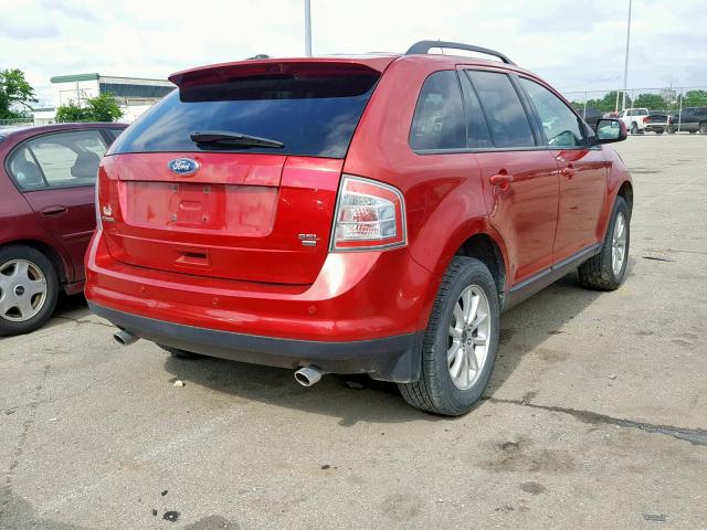 2FMDK4JC7ABB17419 - 2010 FORD EDGE SEL RED photo 4