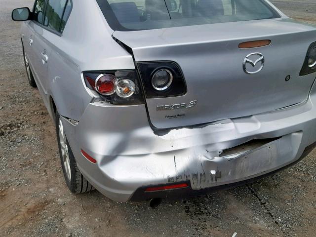 JM1BK12G181808382 - 2008 MAZDA 3 I SILVER photo 9