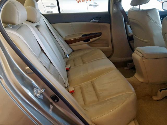 1HGCP26838A137894 - 2008 HONDA ACCORD EXL BEIGE photo 6