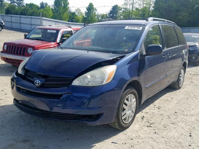 5TDZA23C35S239682 - 2005 TOYOTA SIENNA CE BLUE photo 2