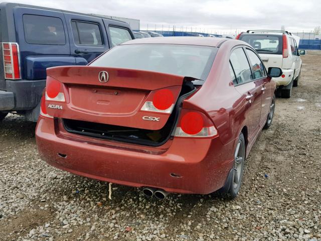 2HHFD56756H201734 - 2006 ACURA CSX PREMIU RED photo 4