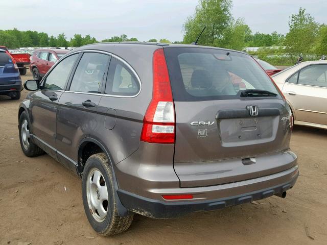 5J6RE4H39AL029506 - 2010 HONDA CR-V LX BROWN photo 3