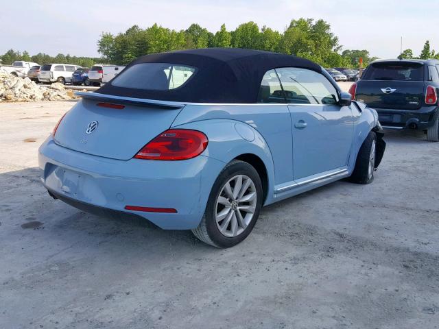 3VW5A7AT8FM809009 - 2015 VOLKSWAGEN BEETLE TDI BLUE photo 4