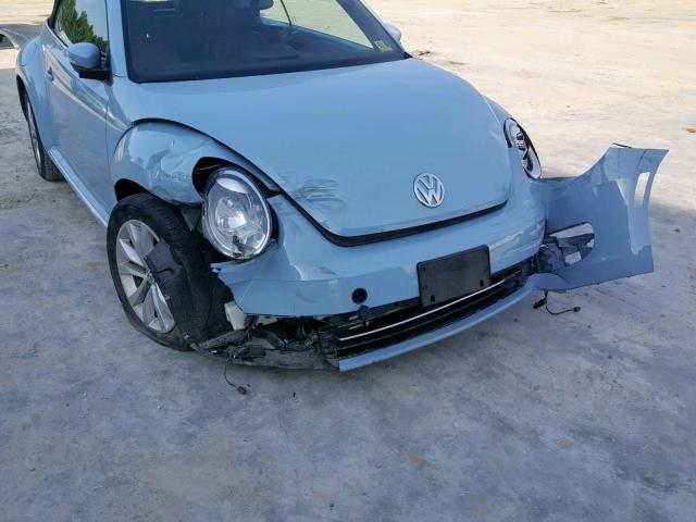 3VW5A7AT8FM809009 - 2015 VOLKSWAGEN BEETLE TDI BLUE photo 9