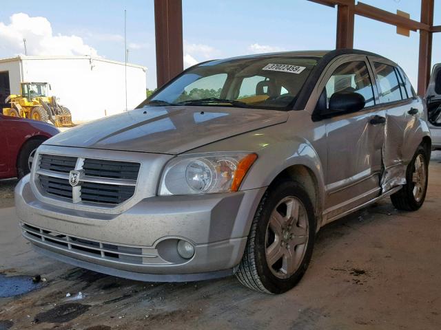 1B3HB48B97D370717 - 2007 DODGE CALIBER SX SILVER photo 2