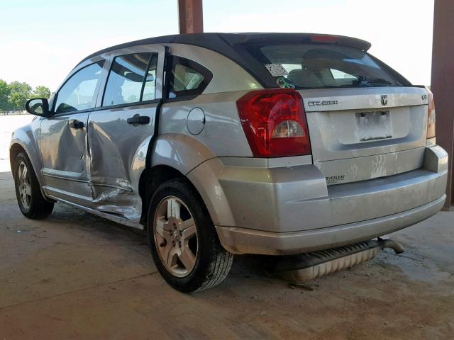 1B3HB48B97D370717 - 2007 DODGE CALIBER SX SILVER photo 3