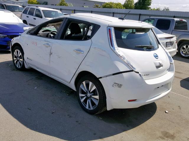 1N4AZ0CP6FC331164 - 2015 NISSAN LEAF S WHITE photo 3