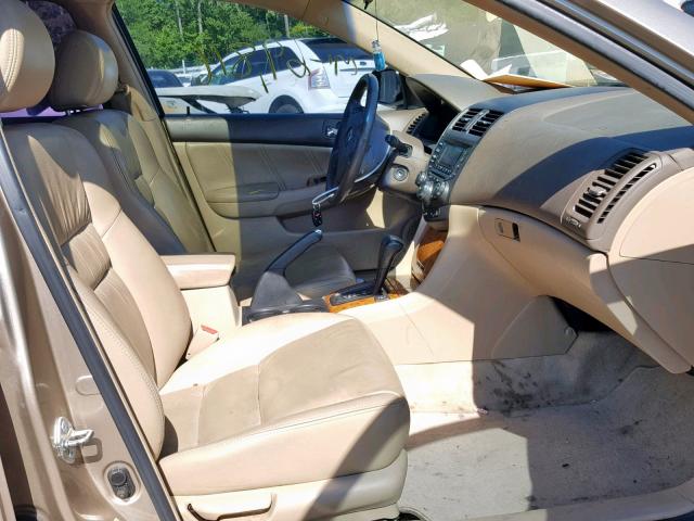 1HGCM56805A128205 - 2005 HONDA ACCORD EX GOLD photo 5