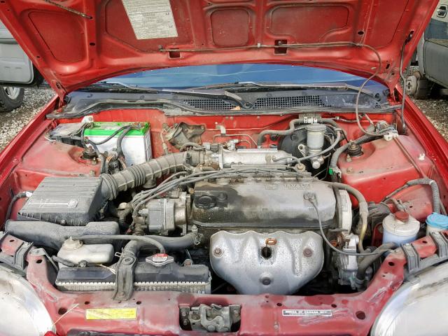 2HGEH2443SH003661 - 1995 HONDA CIVIC CX RED photo 7