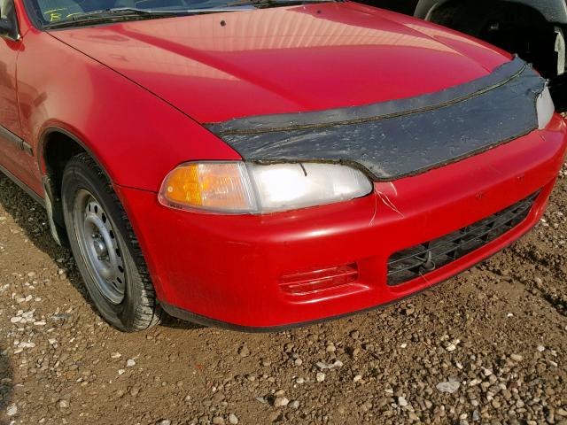 2HGEH2443SH003661 - 1995 HONDA CIVIC CX RED photo 9