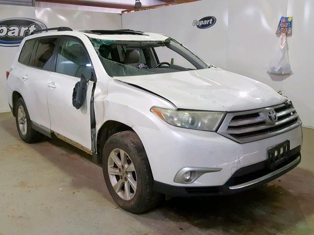 5TDZK3EHXCS060225 - 2012 TOYOTA HIGHLANDER WHITE photo 1