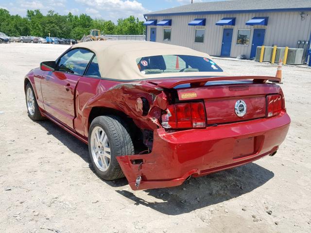 1ZVHT85H375241102 - 2007 FORD MUSTANG GT RED photo 3