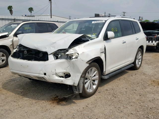 JTEEW44A382019197 - 2008 TOYOTA HIGHLANDER WHITE photo 2