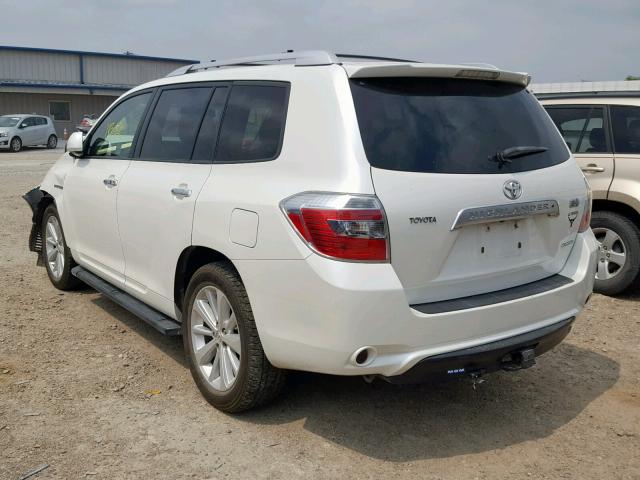 JTEEW44A382019197 - 2008 TOYOTA HIGHLANDER WHITE photo 3